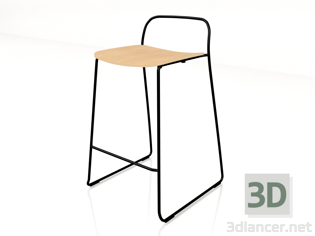 3d model Silla semi-bar Afi AF06 - vista previa