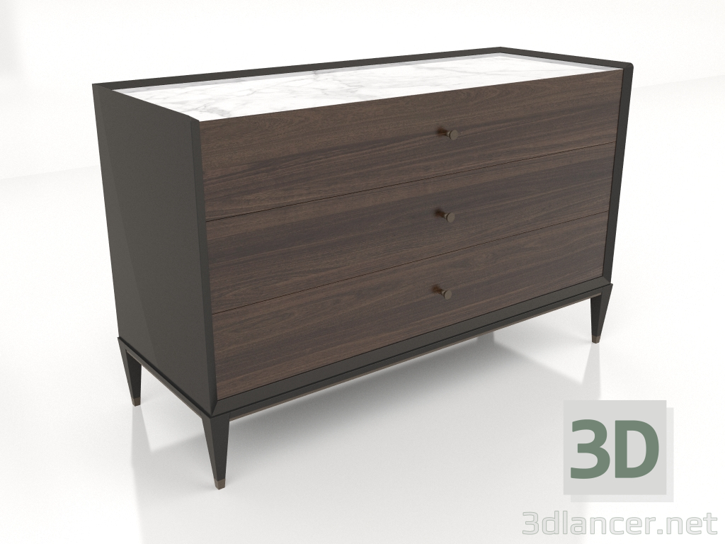 3d model Low chest of drawers (E208) - preview