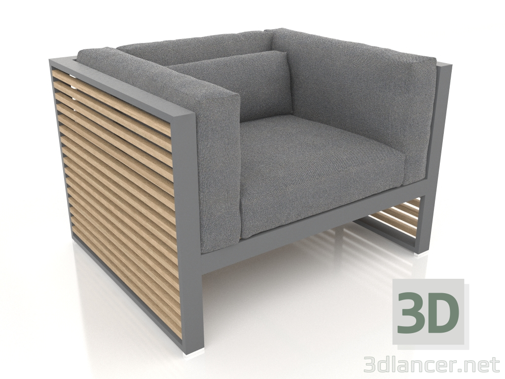 3d model Lounge chair (Anthracite) - preview