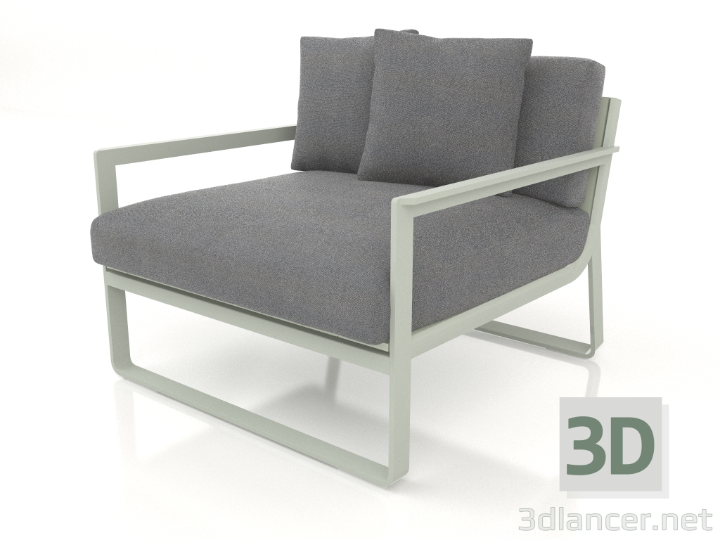 modello 3D Poltrona lounge (Grigio cemento) - anteprima