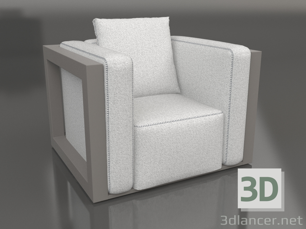 3d model Armchair (Quartz gray) - preview