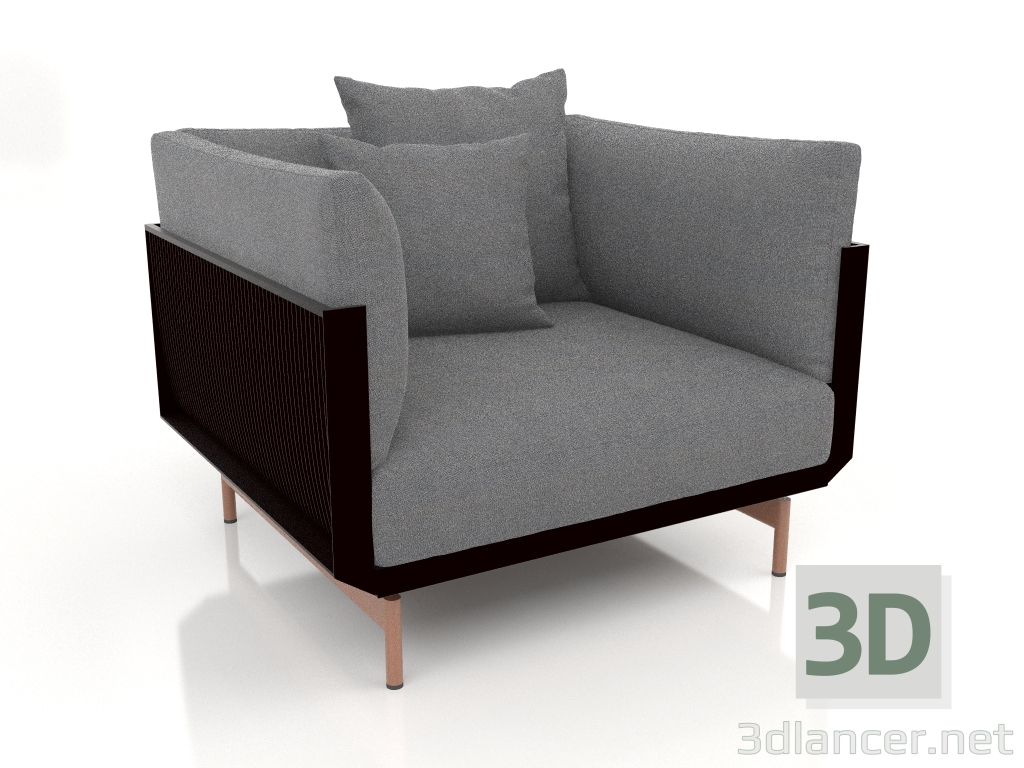 Modelo 3d Poltrona (Preta) - preview