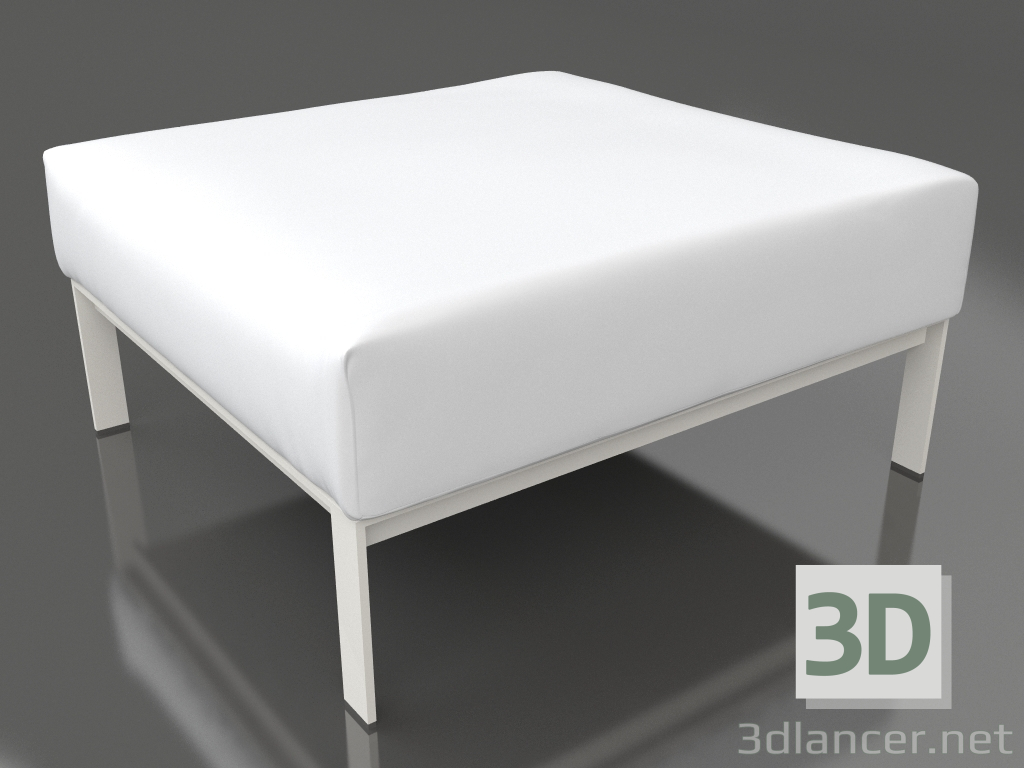 modèle 3D Module canapé, pouf (Gris agate) - preview