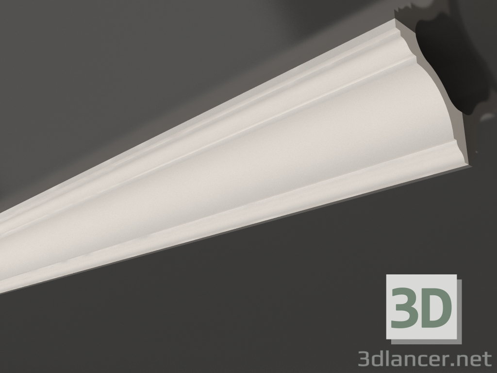 Modelo 3d Cornija de teto de gesso lisa KG 030 (80х80) - preview