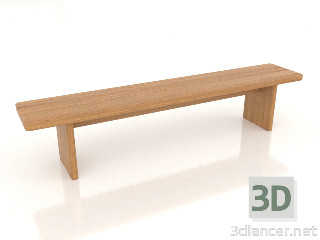 3d model Banco (roble natural) - vista previa