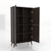 modèle 3D Armoire 5 1000x450x1800 mm (ouverte, frêne noyer) - preview