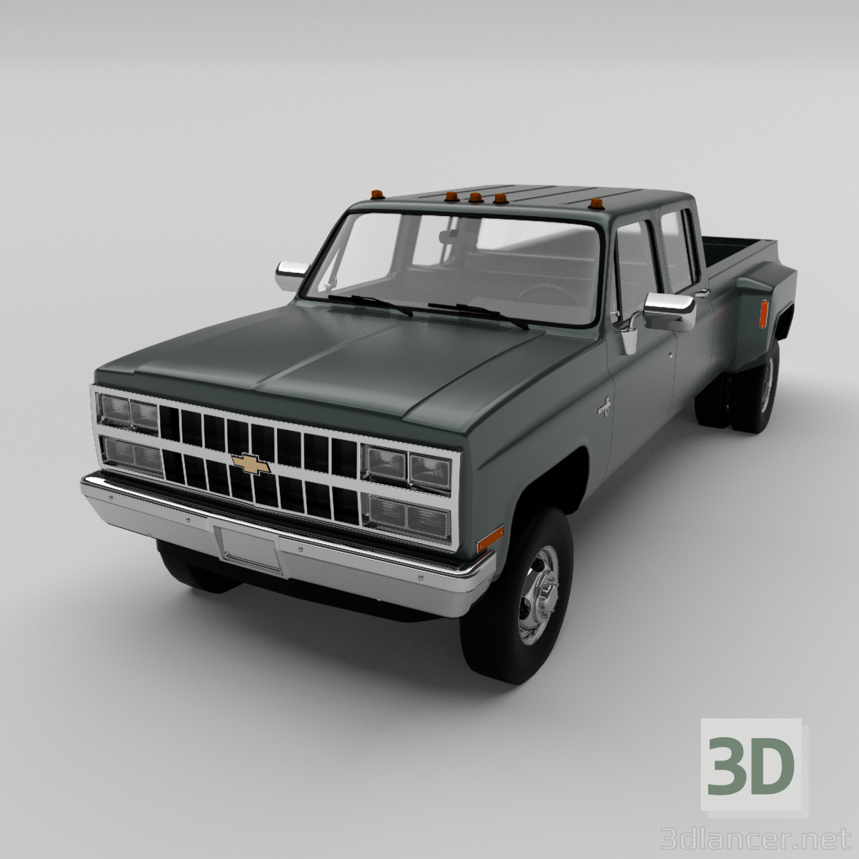 3d Пикап | Chevrolet K30 Crew Cab Dually 1989 модель купить - ракурс