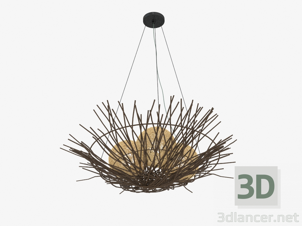 3D Modell Rattan-Kronleuchter (226016203) - Vorschau