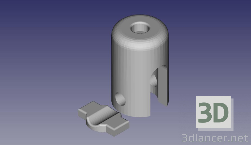 3d model pinza de infusión tubo de vacío - vista previa