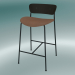 Modelo 3d Banqueta de bar Pavilion (AV8, A 85cm, 48х50cm, Noz, Couro - Cognac Silk) - preview