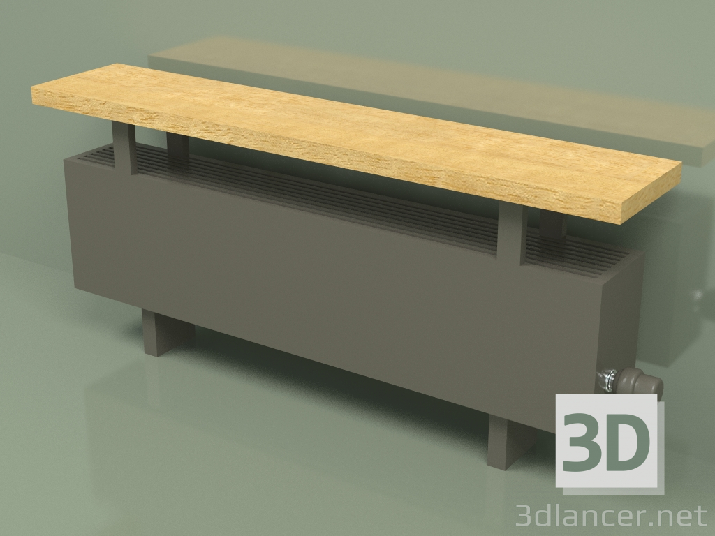 modèle 3D Convecteur - Banc Aura (240x1000x146, RAL 7013) - preview