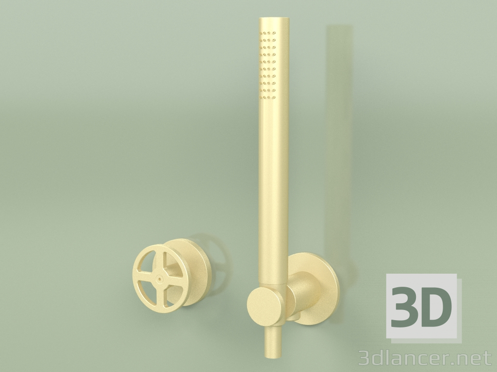 3d model Conjunto de mezclador hidro-progresivo para bañera y ducha con teleducha (20 58, OC) - vista previa