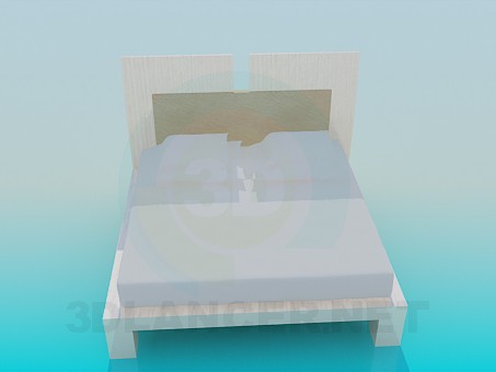 Modelo 3d Cama dupla - preview