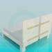 3d model Bed double - preview