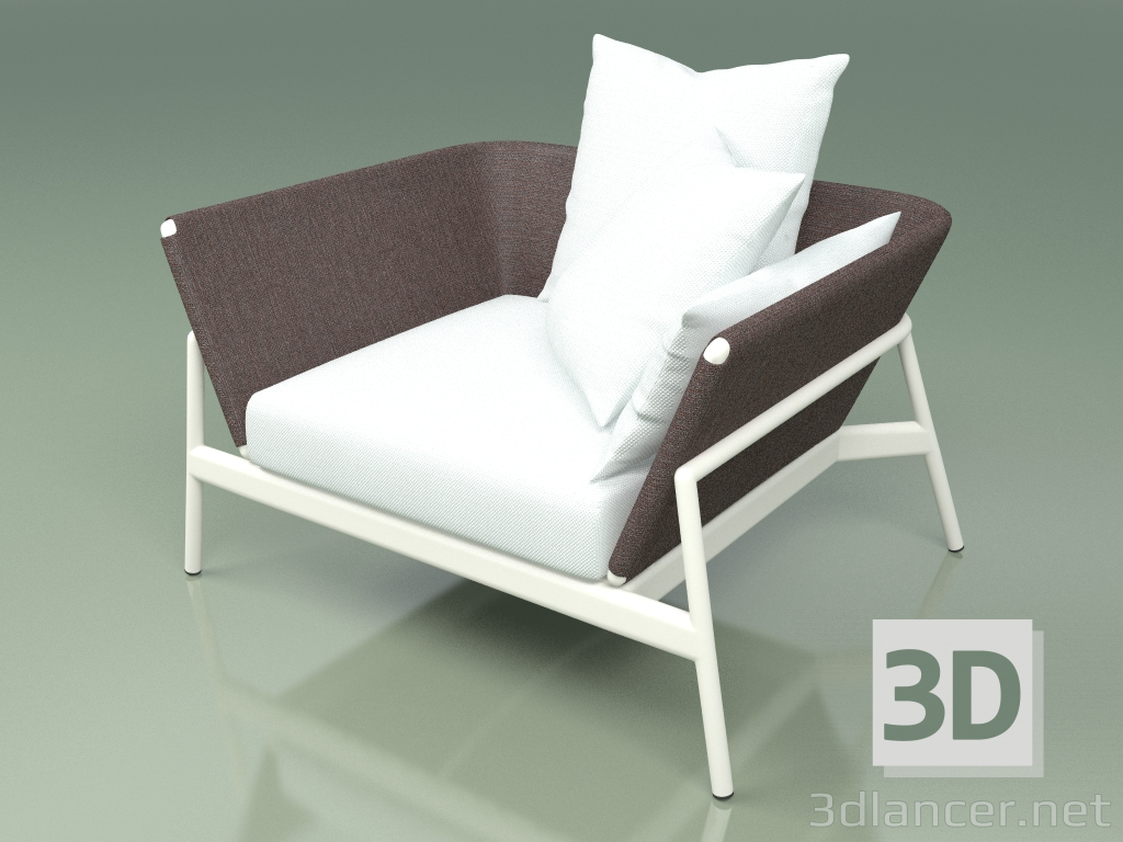 modello 3D Divano 001 (Metal Milk, Batyline Brown) - anteprima