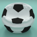 3d Football pouffe model buy - render