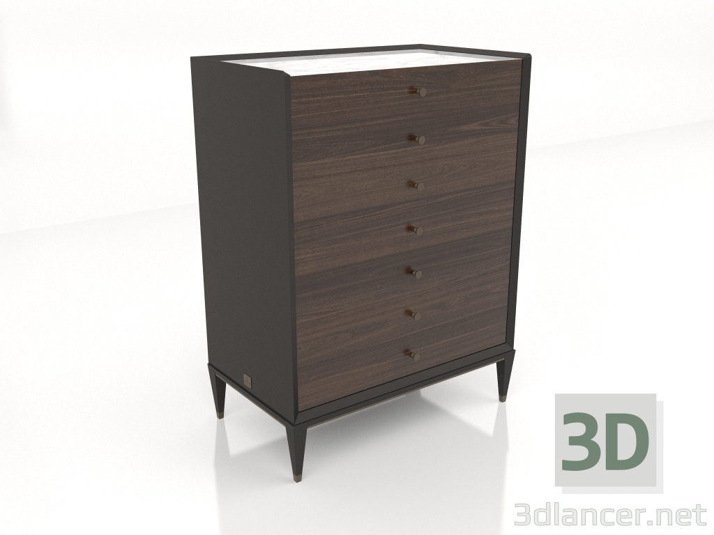 3d model High chest of drawers (E209) - preview