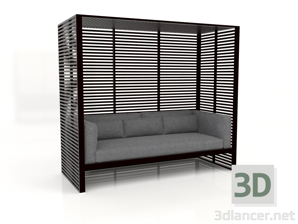 3d model Sofá Al Fresco con estructura de aluminio (Negro) - vista previa