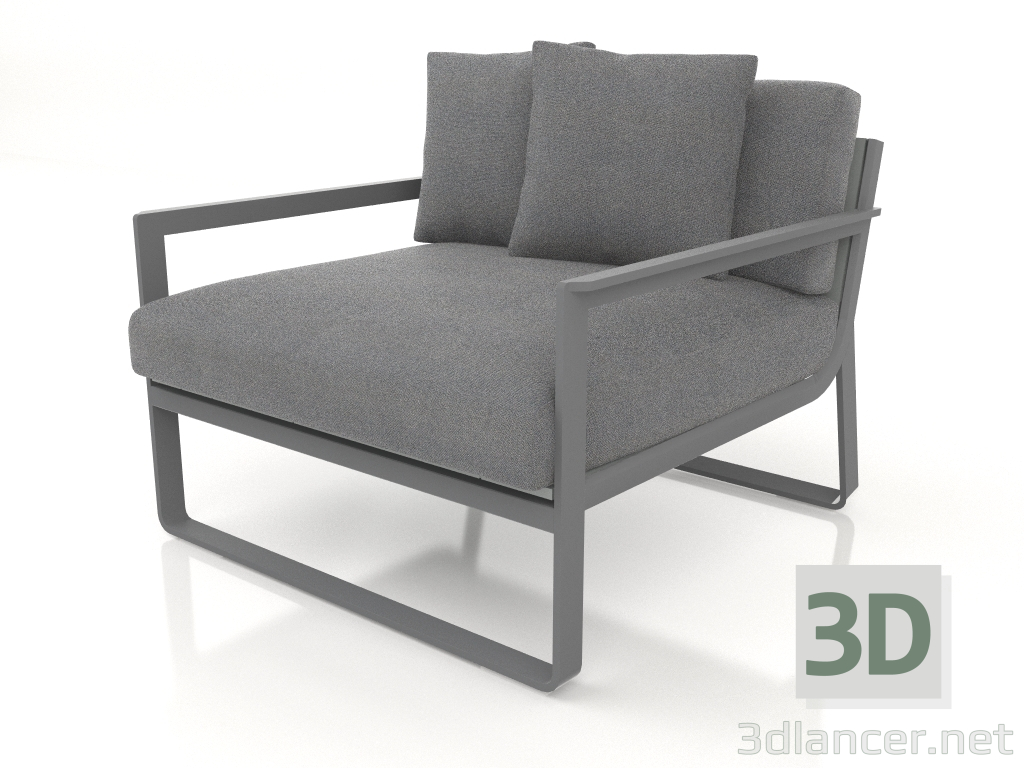 3d model Lounge chair (Anthracite) - preview