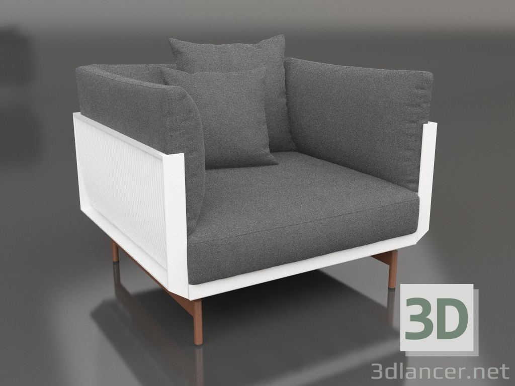 3D Modell Sessel (Weiß) - Vorschau