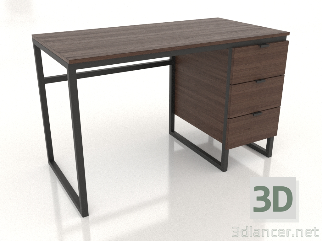 Modelo 3d Secretária NOVA 1200x600 mm (nogueira escura) - preview