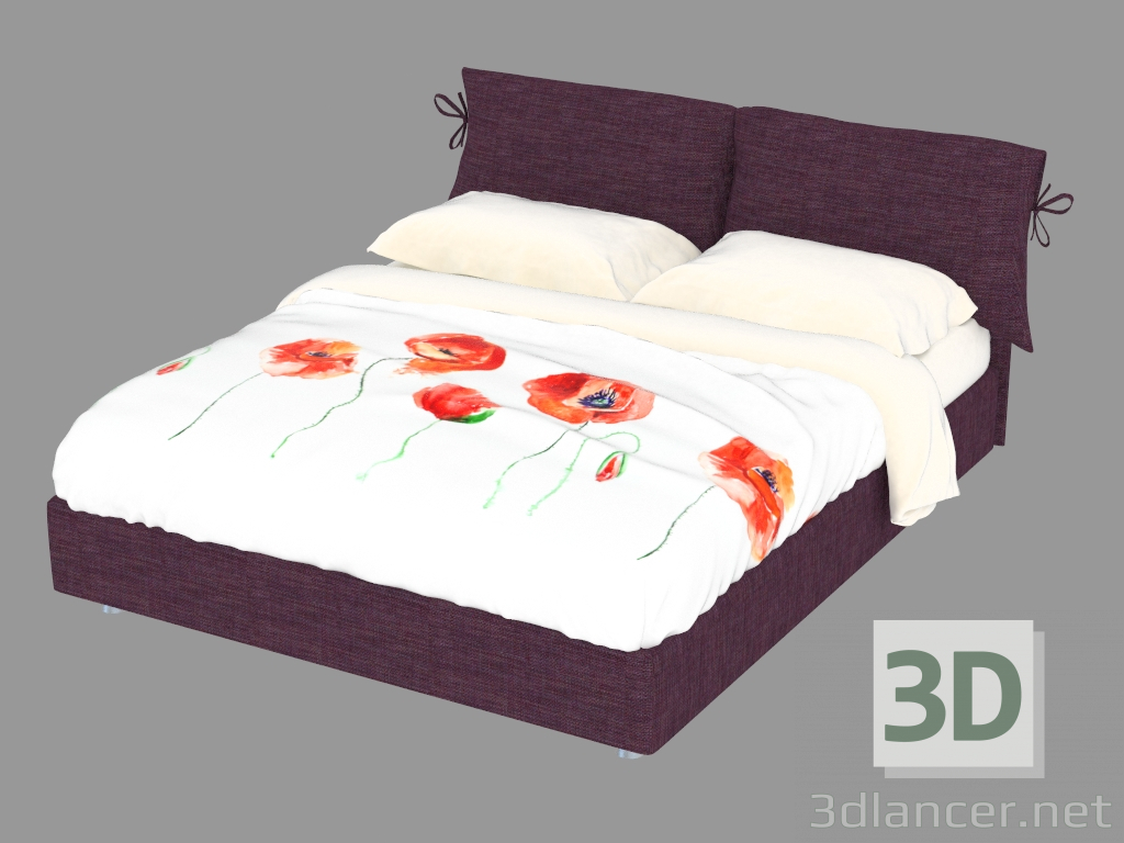 3D Modell Doppelbett Nathalie - Vorschau