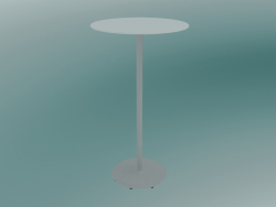 Mesa BON (9380-71 (⌀ 60cm), H 109cm, HPL blanco, hierro fundido blanco)