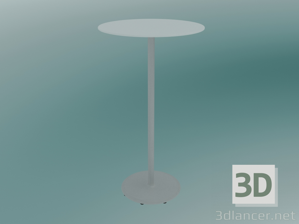 3D Modell Tisch BON (9380-71 (⌀ 60 cm), H 109 cm, HPL weiß, Gusseisen weiß) - Vorschau