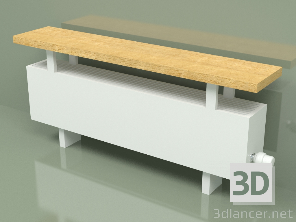 modèle 3D Convecteur - Banc Aura (240x1000x146, RAL 9016) - preview