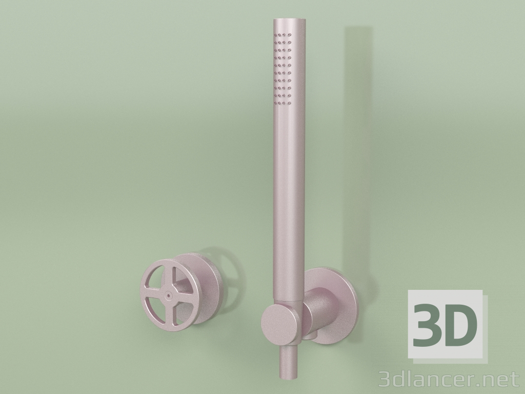 3d model Conjunto monomando bañera-ducha hidro-progresivo con teleducha (20 58, OR) - vista previa