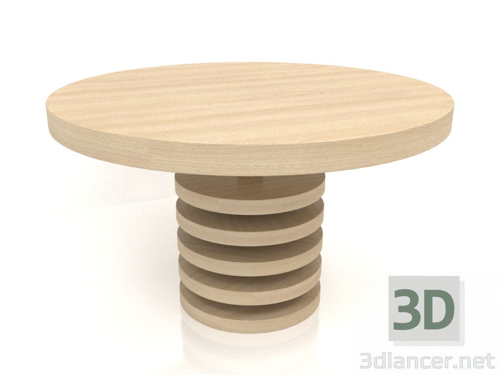 Modelo 3d Mesa de jantar DT 03 (D=1288x765, madeira branca) - preview