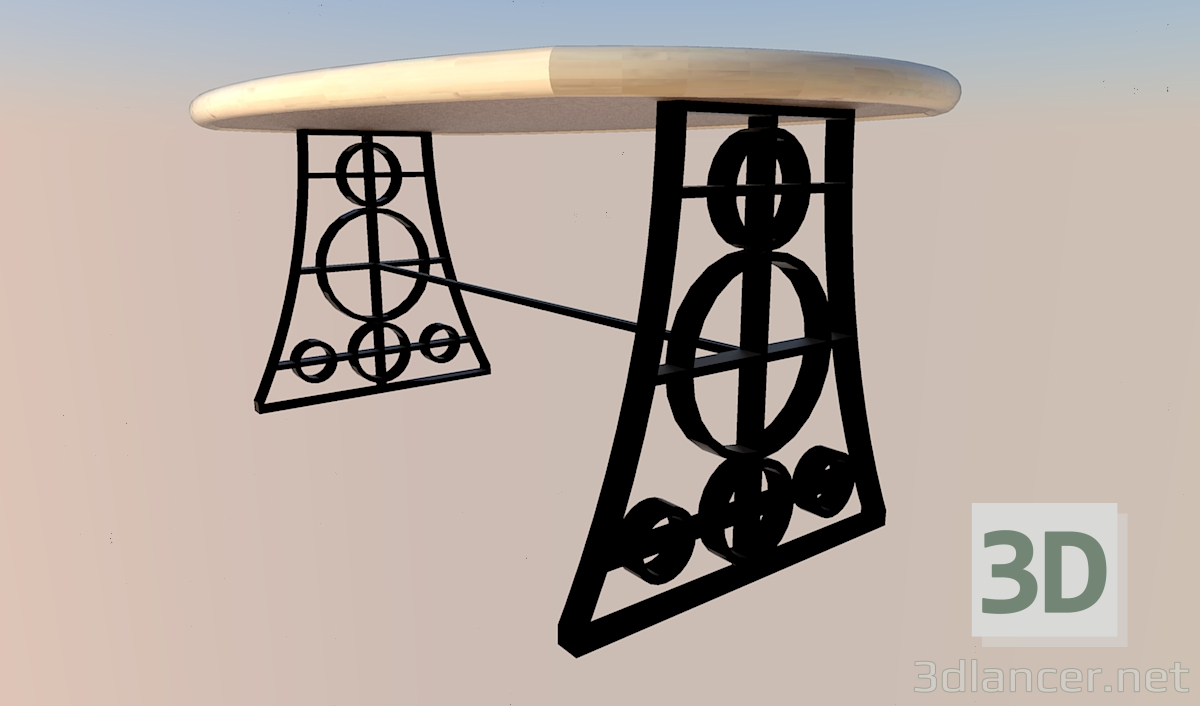 modello 3D Tavolino da salotto - anteprima