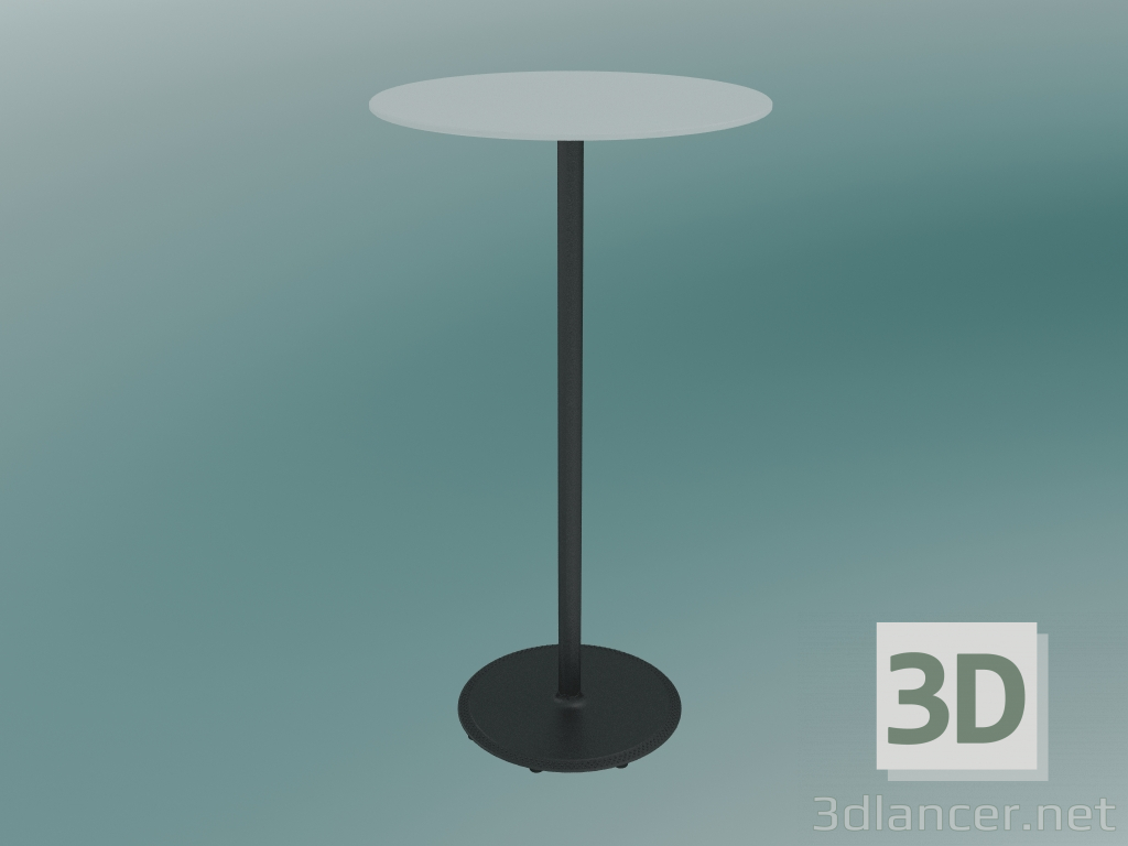 3d model Table BON (9380-71 (⌀ 60cm), H 109cm, HPL white, cast iron black) - preview