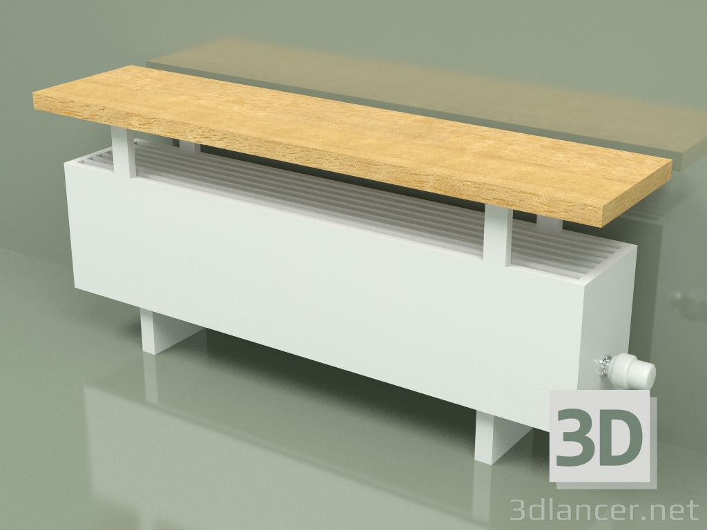 modèle 3D Convecteur - Banc Aura (240x1000x186, RAL 9016) - preview