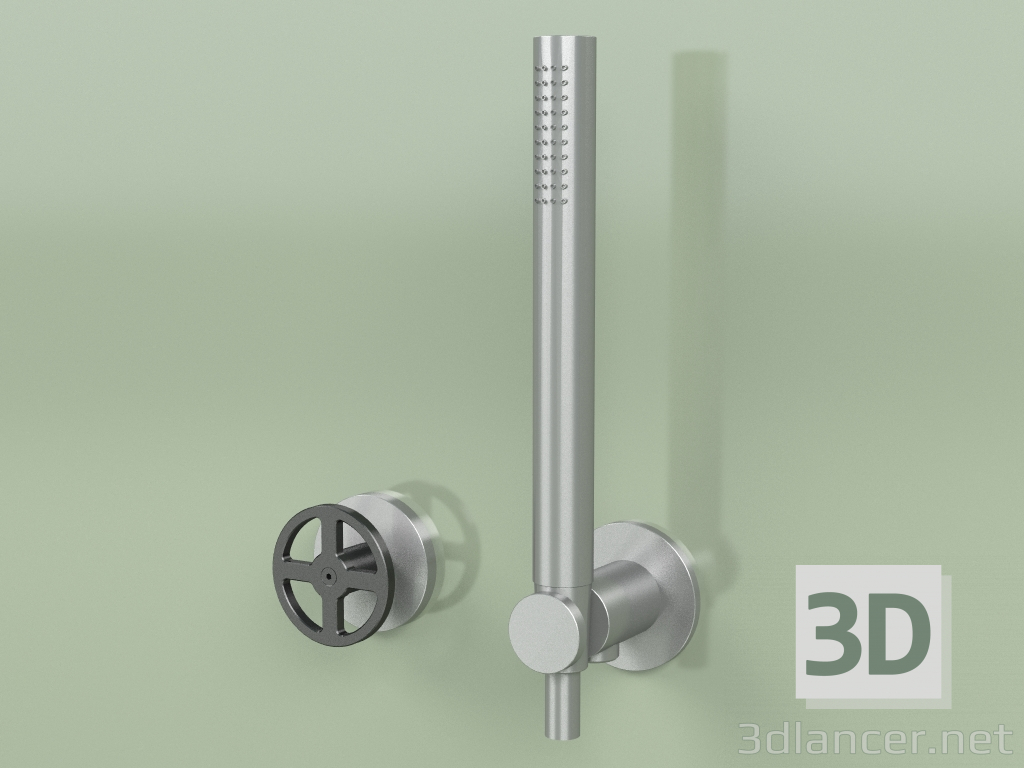 3d model Conjunto de mezclador hidro-progresivo para bañera y ducha con teleducha (20 58, AS-ON) - vista previa