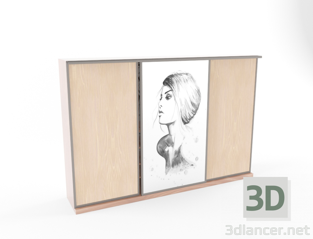 modèle 3D de Armoire coulissante acheter - rendu