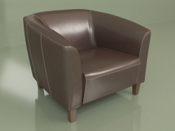 Fauteuil Oxford (Cuir marron)