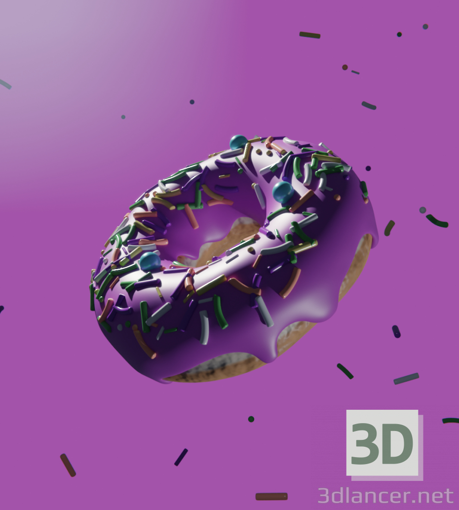 3d The Best Donut model buy - render