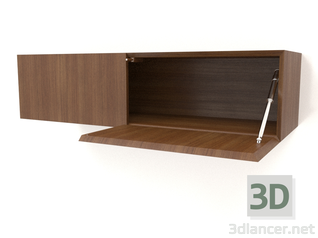 modello 3D Mensola pensile ST 06 (porta aperta) (2 ante, 1000x315x250, legno marrone chiaro) - anteprima