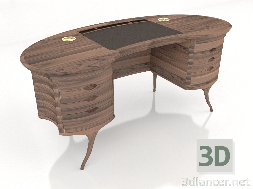 3d model Mesa de trabajo Frijol - vista previa