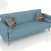 3d model Sofa bed Scandinavia (azure) - preview