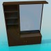 modèle 3D Armoire avec un miroir pour une salle de la - preview