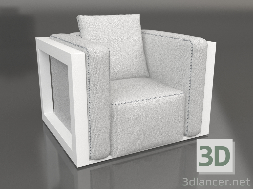 3D Modell Sessel (Weiß) - Vorschau