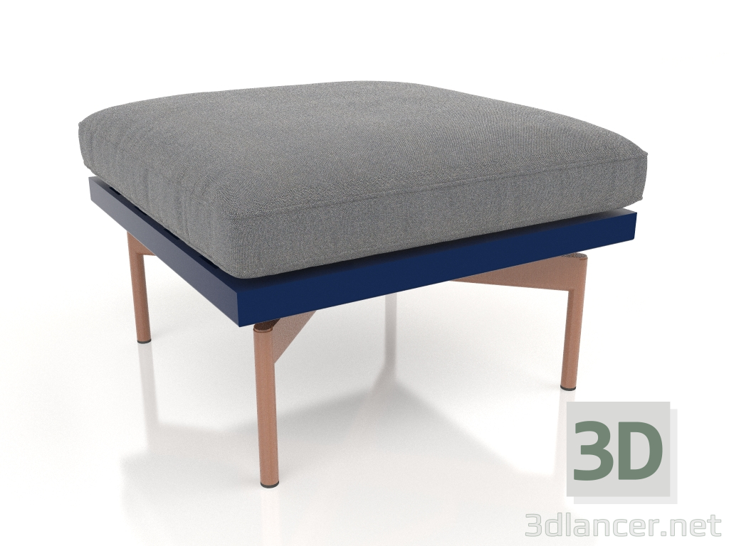 3d model Puf para sillón club (Azul noche) - vista previa