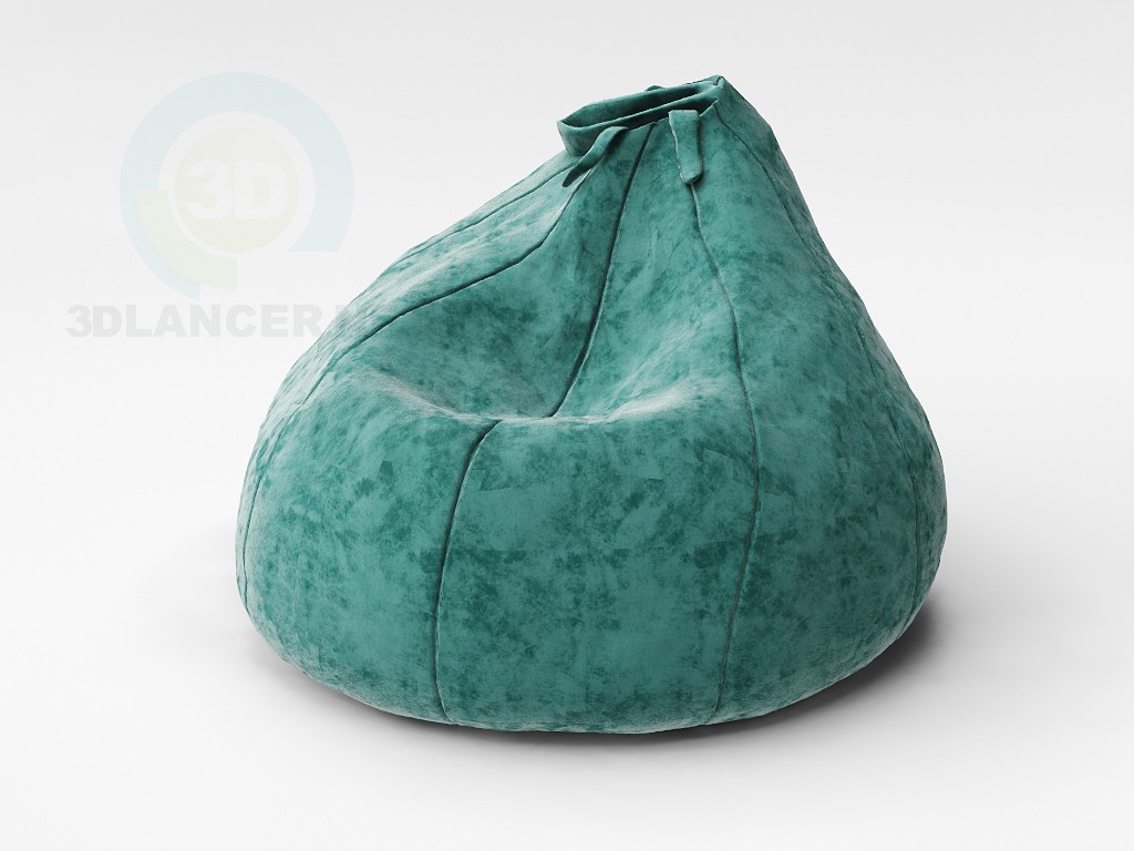 3D Modell Birne-Pouf - Vorschau