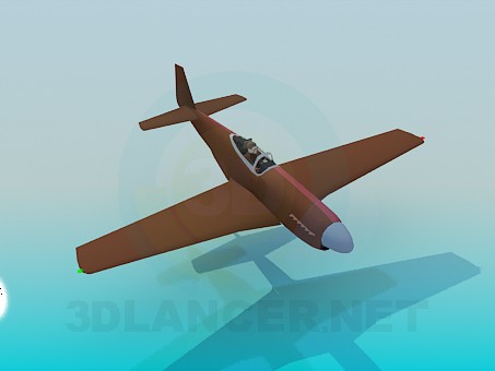 3d model P51D Mustang - vista previa