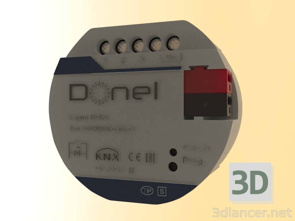 3d model Multifunctional actuator Mini 3-channel (DAMMAF030601) - preview