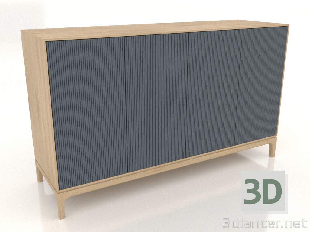 modello 3D Mobile TV FARGO con frontali fresati 1600x500x950 mm (ardesia, rovere chiaro, opzione 3) - anteprima