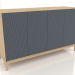 modello 3D Mobile TV FARGO con frontali fresati 1600x500x950 mm (ardesia, rovere chiaro, opzione 3) - anteprima