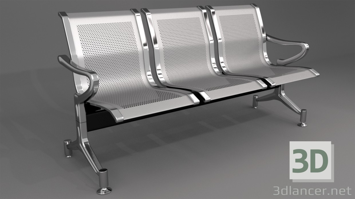 3d model Metal chair for rooms - preview